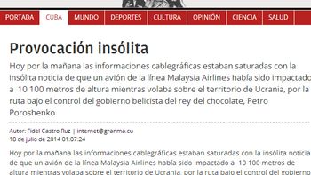fidel castro volvio a sus columnas en granma: critico a ucrania e israel fidel castro volvio a sus columnas en granma: critico a ucrania e israel