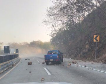 Se reportaron derrumbes en&nbsp;la carretera nacional Tierra Colorada