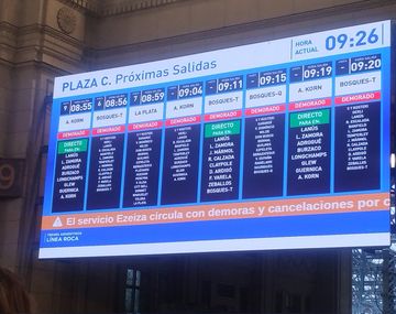 El Tren Roca, con demoras y cancelaciones en varios ramales&nbsp;