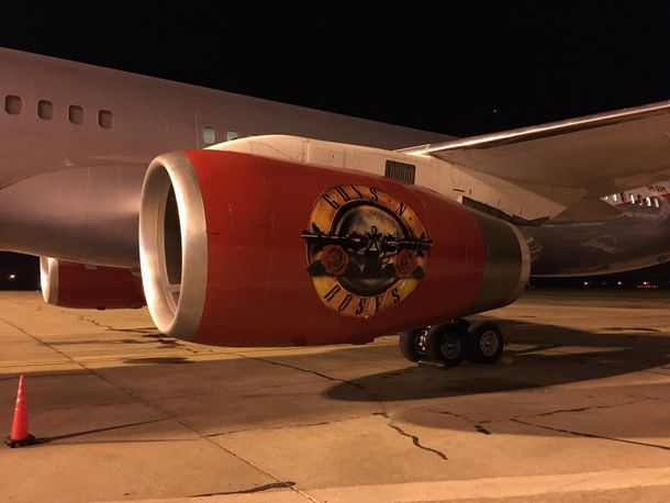 Avión de los Guns N Roses en Rosario