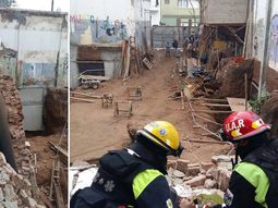 Así quedó la obra en construcción