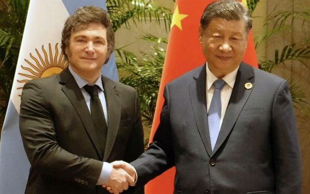 Javier Milei y Xi Jinping. Javier Milei y Xi Jinping.