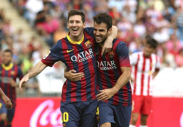Barcelona venció a Almería con un gol de Messi y es puntero