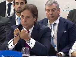 El presidente Luis Lacalle Pou en la cumbre del Mercsour. El presidente Luis Lacalle Pou en la cumbre del Mercsour.
