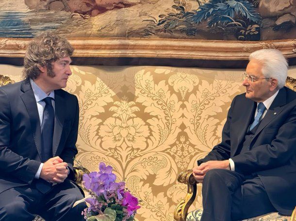 Javier Milei se reunió con el presidente de Italia