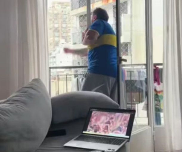 Video: un hincha de Boca se desmayó gritando un gol y se volvió viral