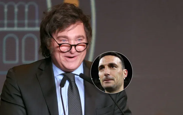 Milei se comparó con Scaloni y quiere que siga en la Selección