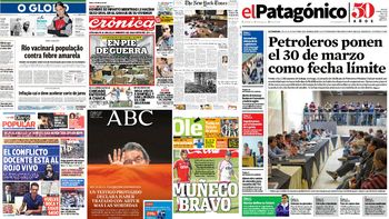 mira las tapas de los diarios