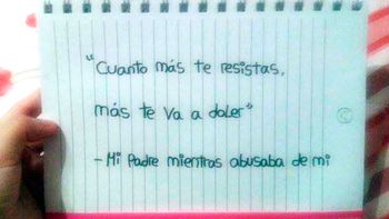 Una de las publicaciones de Micaela en Facebook Una de las publicaciones de Micaela en Facebook