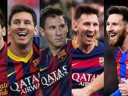 Messi, con el paso de los años en el Barcelona Messi, con el paso de los años en el Barcelona