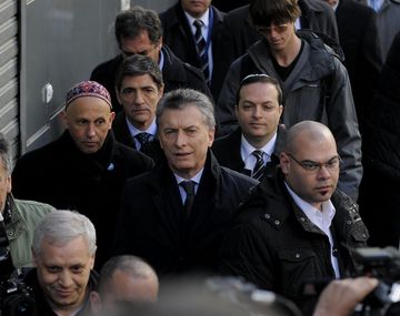 Macri estuvo en el acto por AMIA