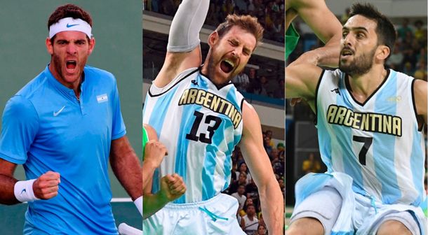 Delpo, Nocioni y Campazzo, las figuras del súper sábado para el deporte argentino