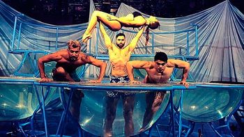 El adelanto del aquadance de Pampita en el Bailando. El adelanto del aquadance de Pampita en el Bailando.