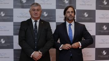 El presidente de la República, Luis Lacalle Pou, y el presidente de Fundación Libertad, Gerardo Bongiovanni. El presidente de la República, Luis Lacalle Pou, y el presidente de Fundación Libertad, Gerardo Bongiovanni.