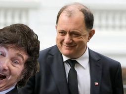 Javier Milei y ministro Iván Poduje. Javier Milei y ministro Iván Poduje.