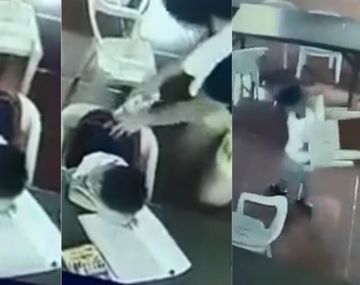 Se despertó y se calzó una silla como mochila