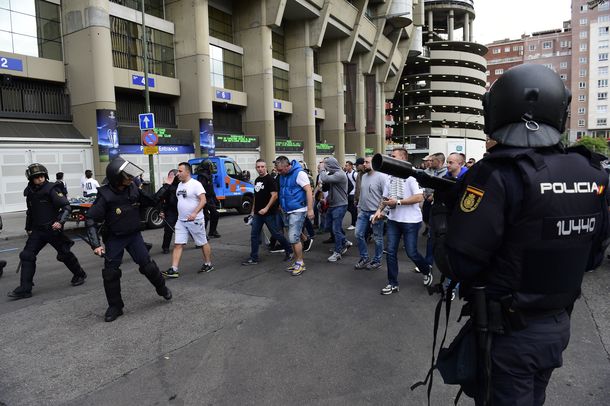 Los ultras del Legia Varsovia produjeron incidentes en Madrid