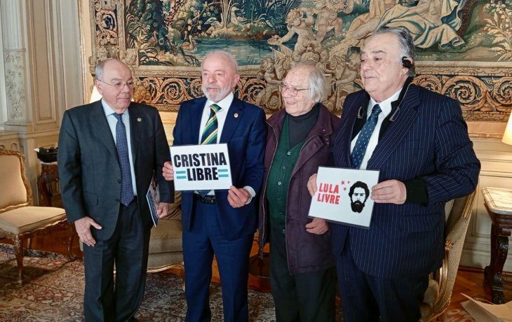 Lula da Silva, junto a Adolfo Pérez Esquivel.