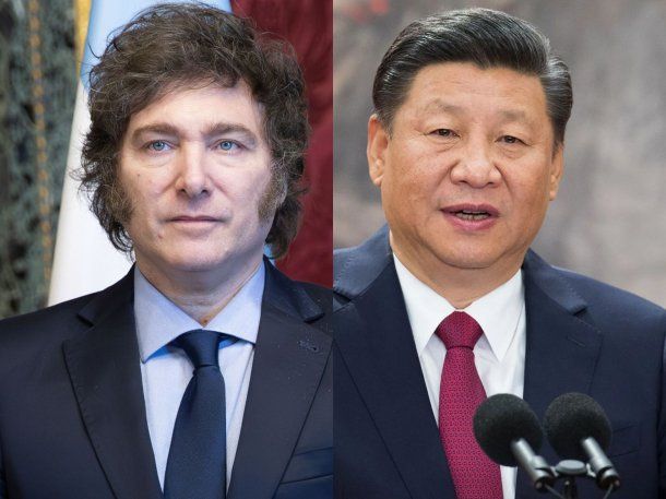 El presidente Javier Milei y el líder de la República Popular China