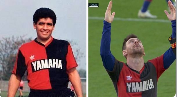 Homenaje de Lio Messi a Maradona. 