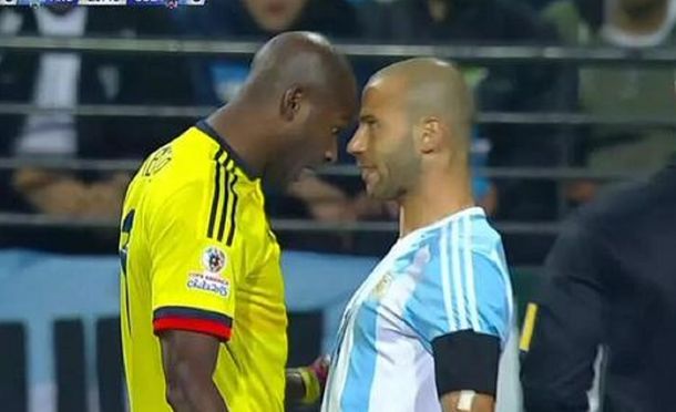 Mascherano en la cara de un colombiano: ¿Qué te pasa?