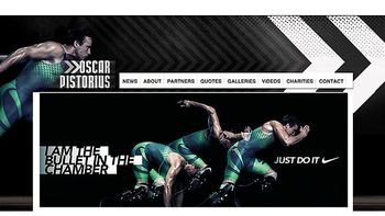 Portada web que retiraron de www.oscarpistorius.com Portada web que retiraron de www.oscarpistorius.com