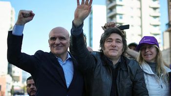 José Luis Espert junto a Javier y Karina Milei. José Luis Espert junto a Javier y Karina Milei.