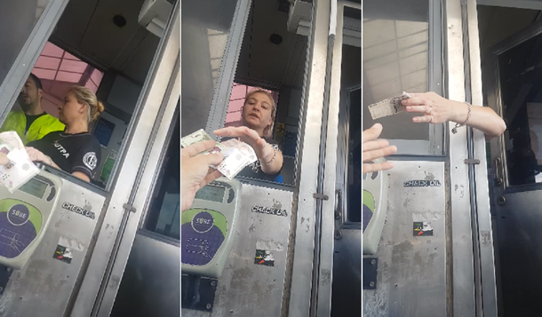 Se negó a pagar el peaje porque no le daban el ticket y la empelada le hizo fuck you