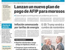 Tapas de diarios del lunes 23 de julio de 2018