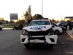 Persecución y choque en Villa Lugano dejó dos policías heridos