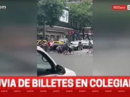 Lluvia de billetes en Colegiales: a un hombre se le cayó un bolso de dinero