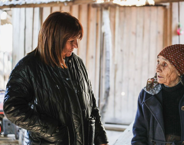 Patricia Bullrich con Catalina, abuela de Loan