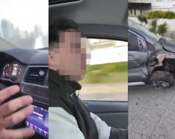 Nos matamos: el video del chico que manejaba borracho y chocó en Mar del Plata