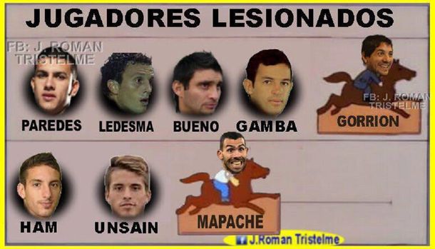 Tras el terrible rodillazo de Tevez, aparecieron los memes