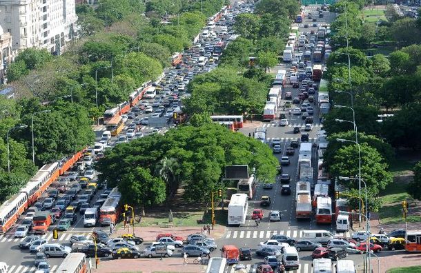 Caos 9 de julio - télam