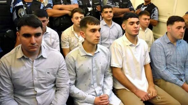 Los ocho rugbiers condenados por el crimen de Fernando Báez Sosa.