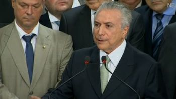 con una clara posicion pro mercados, temer dio su primer discurso como presidente