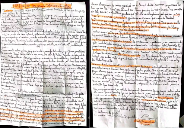 La carta de Marcela Acuña a un año del femicidio de Cecilia Strzyzowski. Foto: Diario Chaco La carta de Marcela Acuña a un año del femicidio de Cecilia Strzyzowski. Foto: Diario Chaco