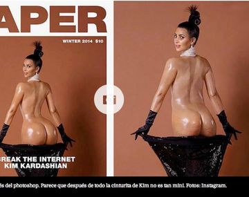 Revelan las fotos sin photoshop de Kim Kardashian al desnudo