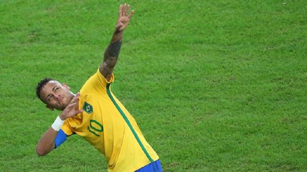 Neymar anotó el segundo gol de Brasil ante Argentina en Belo Horizonte por Eliminatorias