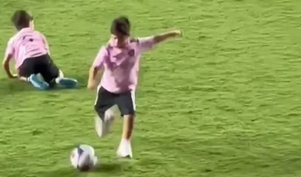 Mateo Messi deslumbró a todos en la previa del partido del Inter Miami