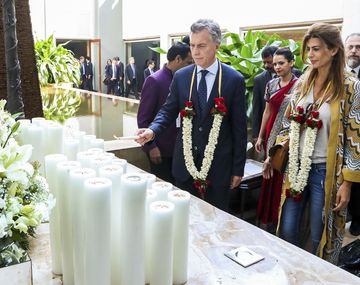 Mauricio Macri con Juliana Awada en la India