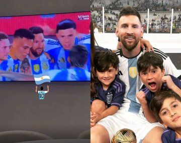 Video: así reaccionaron los hijos de Messi a su hat-trick ante Bolivia