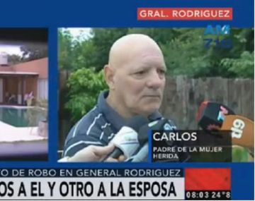 Balearon a un matrimonio durante un asalto en su casa de General Rodríguez