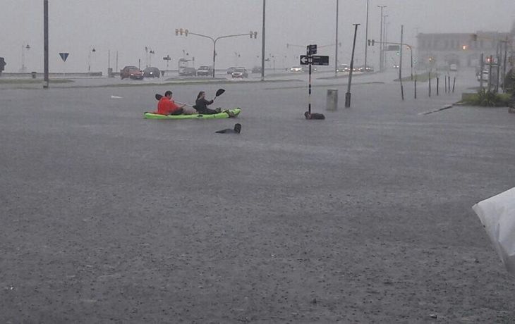 Temporal en Mar del Plata: 108 evacuados y barrios sin luz