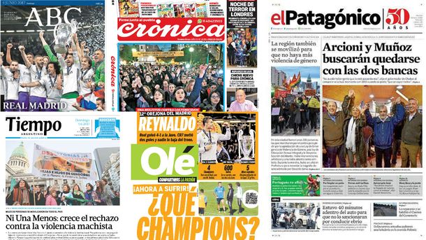 Mirá las tapas de los diarios