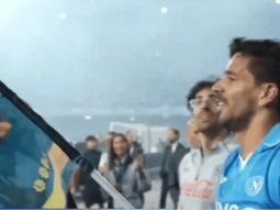El emocionante festejo de Gio Simeone con una bandera de Diego Maradona en Boca