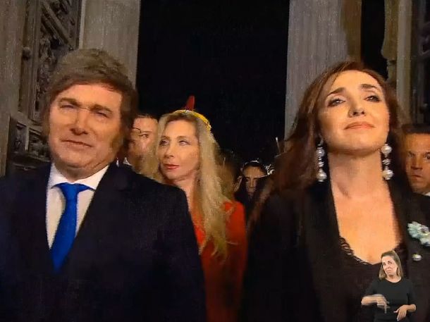 La reacción de Victoria Villarruel al cruzarse con Javier Milei en la Asamblea