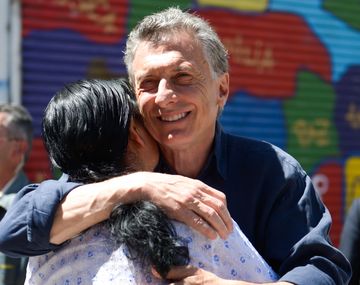Macri visitó a la fundadora del comedor comunitario Los Piletones, Margarita Barrientos.