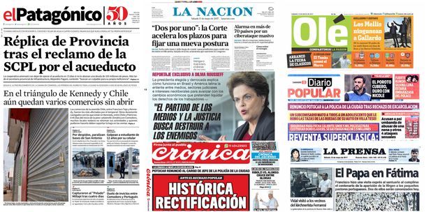 Tapas de diarios del sábado 13 de mayo de 2017